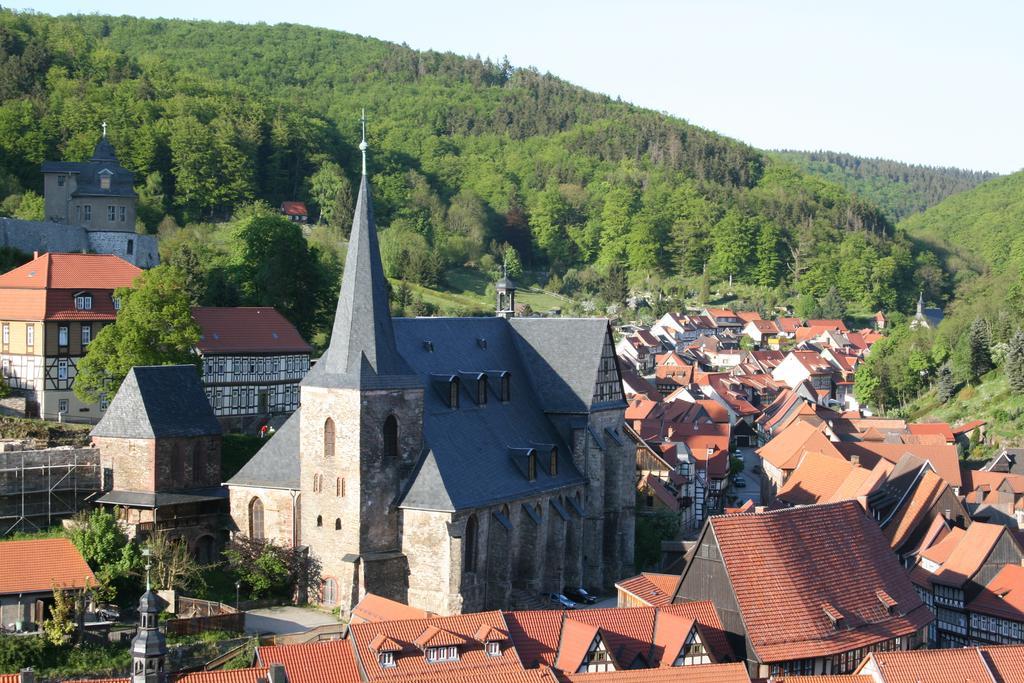 Hotel Garni Weisses Ross Stolberg i. Harz Exterior foto